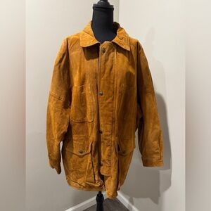 1871 Authentic Outdoor Clothing Suede Field Jacket Brown Mens XX Large